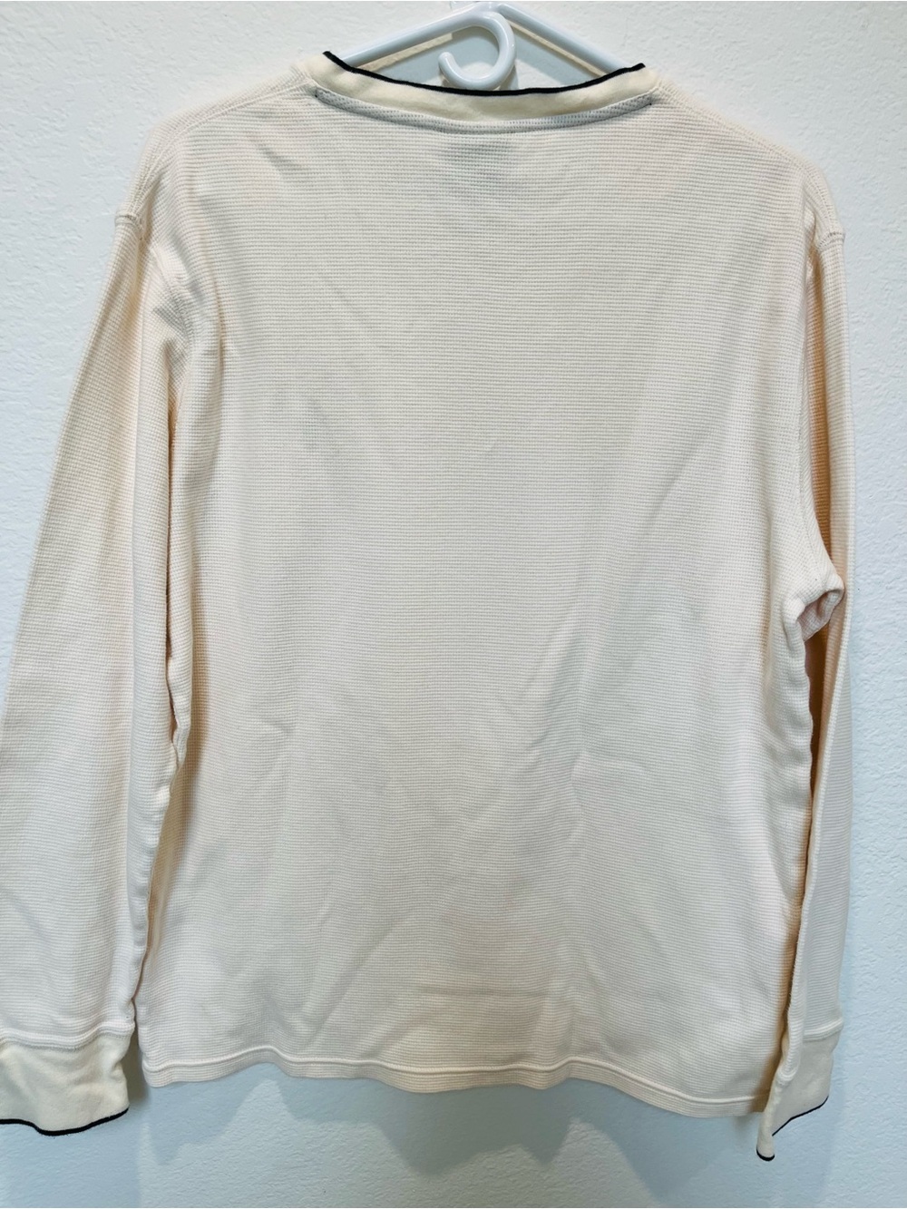 Polo by Ralph Lauren Men's Cream V-Neck Cotton Sleepwear or Steetwear Crewneck - Picture 3 of 6